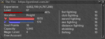 Signature for player The Fire